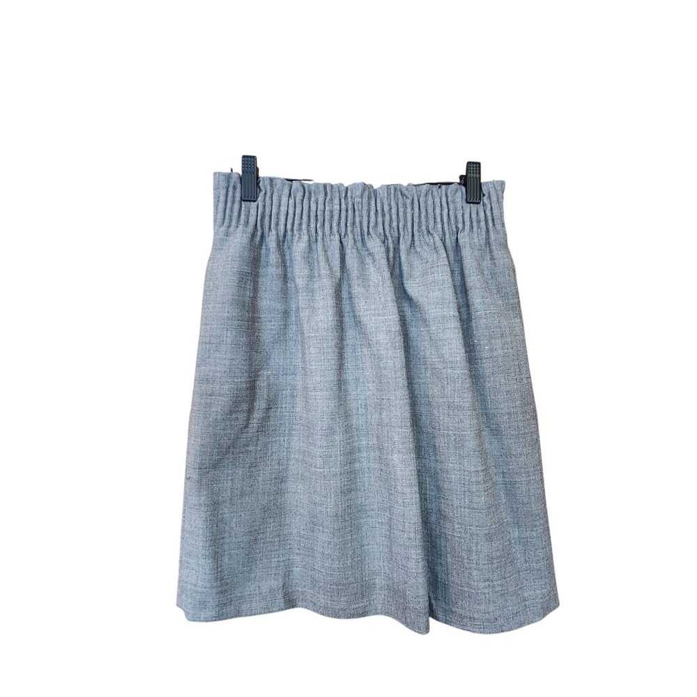 J.Crew Womens Chambray Elastic Waist Skirt Size 0